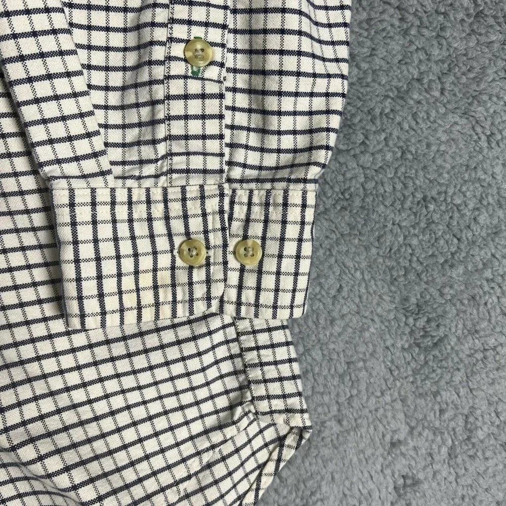 Tommy Hilfiger Mens X-Large Long Sleeve Shirt Blue Plaid Gingham Button Down XL - Picture 5 of 8